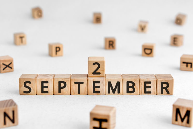 September 2- from wooden blocks with letters